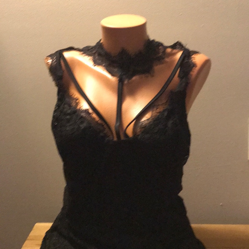BNWOT Fashion Nova black lacy dress